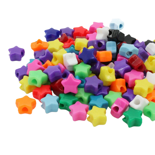 PERLES COLOREES EN FORME D'ETOILES (COAST MATERIALS & ACCESSORIES 22215-PB-5