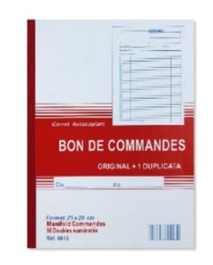 BON DE COMMANDE A4 DUPLICATA 8813