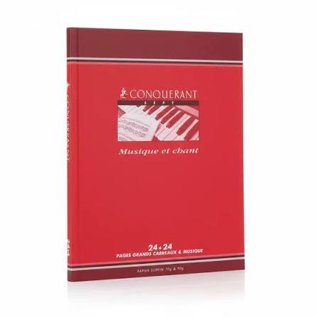 CAHIER DE MUSIQUE ET CHANT CONQUERANT 48P 17*22CM