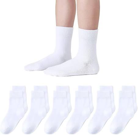 CHAUSSETTES ENFANTS MIXTES BLANCHES SOLIDES