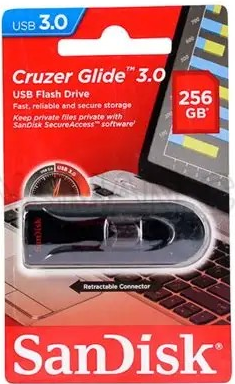 CLE USB SANDISK CRUZER GLIDE 256GB 3.0