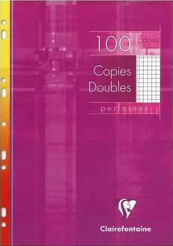 COPIES DOUBLES A4 PLAIN 50 FEUILLES