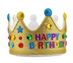 COURONNE ARGENTEE HAPPY BIRTHDAY