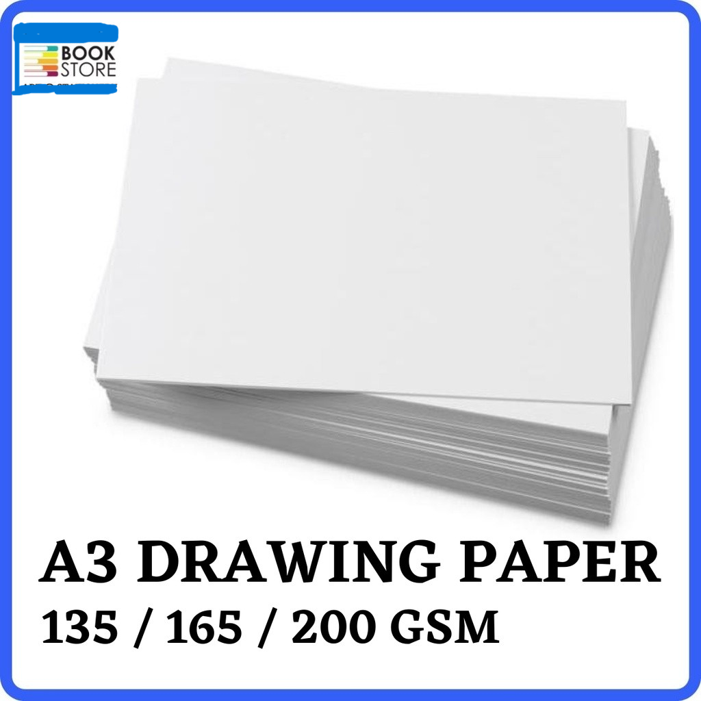 DRAWING REWORKABLE WHITE GRAIN PAPER A3 21538