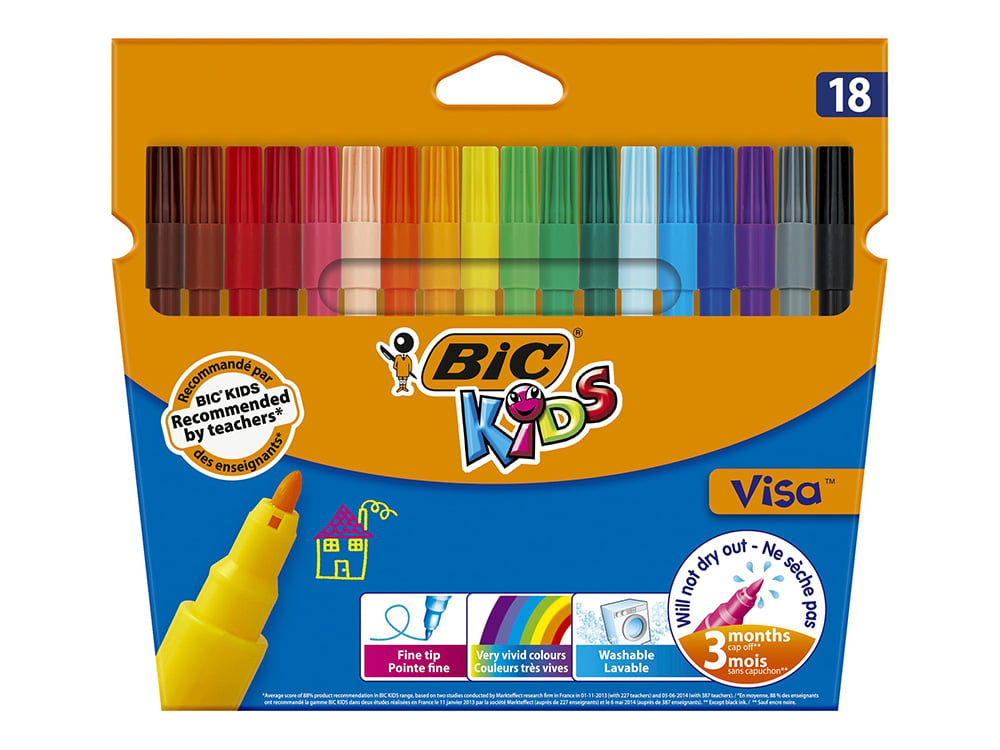 FEUTRE BIC 18 COULEURS