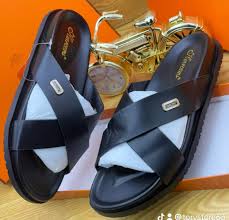 [08338] BABOUCHE HOMME A DOUBLE BANDE AVEC MARQUE