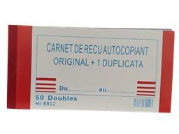 [01123] CARNET DE RECU AUTOCOPIANT ORIGINAL +1 DUPLI