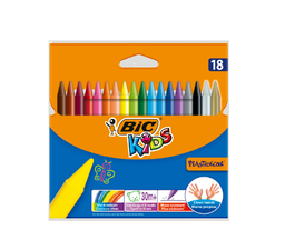 [01741] CRAYON DE COULEUR PLASTIDECOR BIC ETUI 18